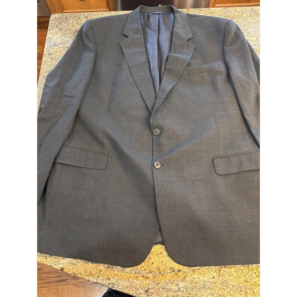 Brooks Brothers Brooksease Mens 50L‎ Gray 100% Wool Blazer Jacket Made in Canada